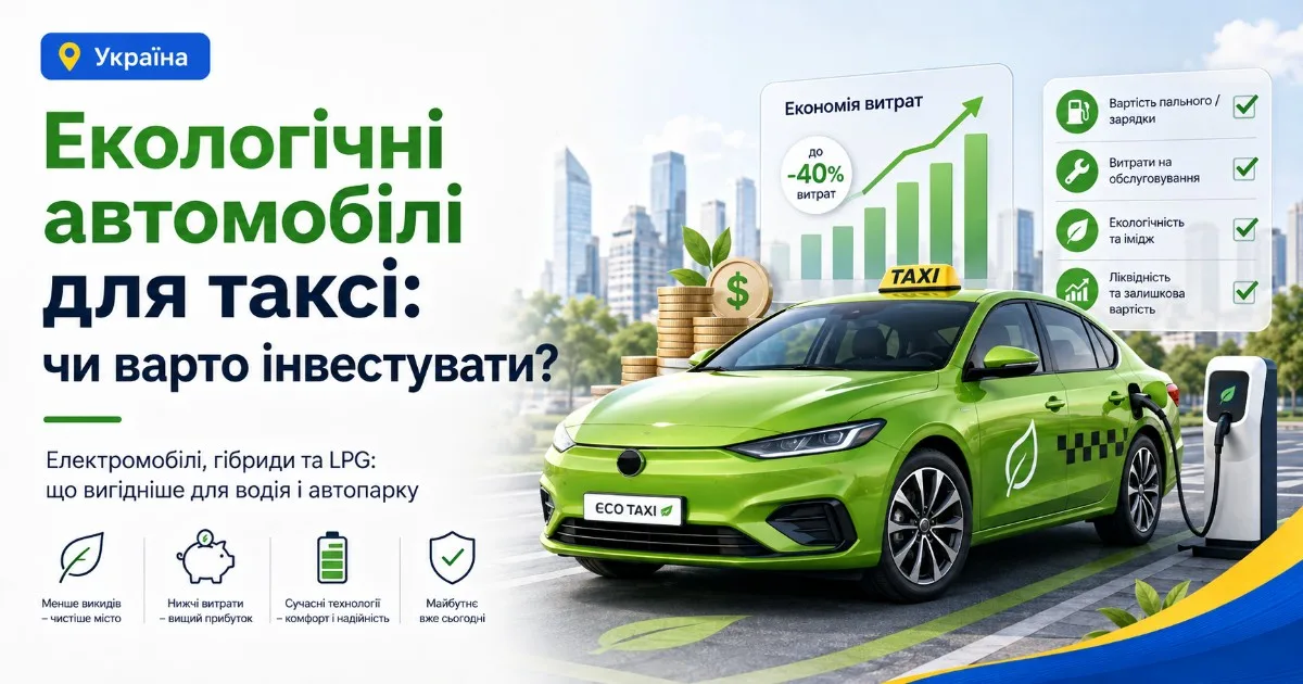 Екологічні автомобілі для таксі: чи варто інвестувати?