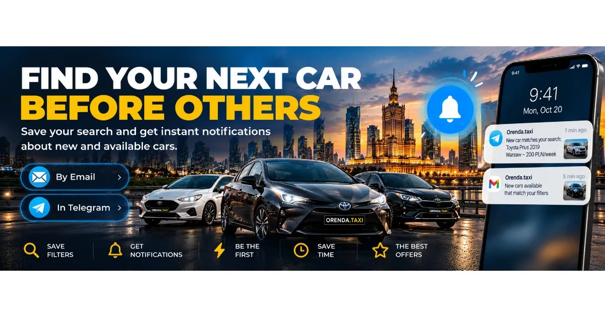 Find a Car Before Others — Saved Search on Orenda.taxi