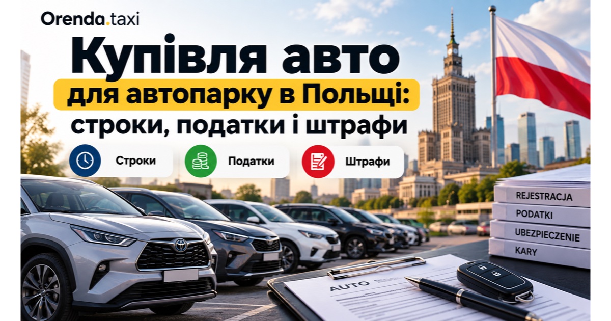 Купівля авто для автопарку в Польщі: строки, податки і штрафи, які зʼїдають маржу