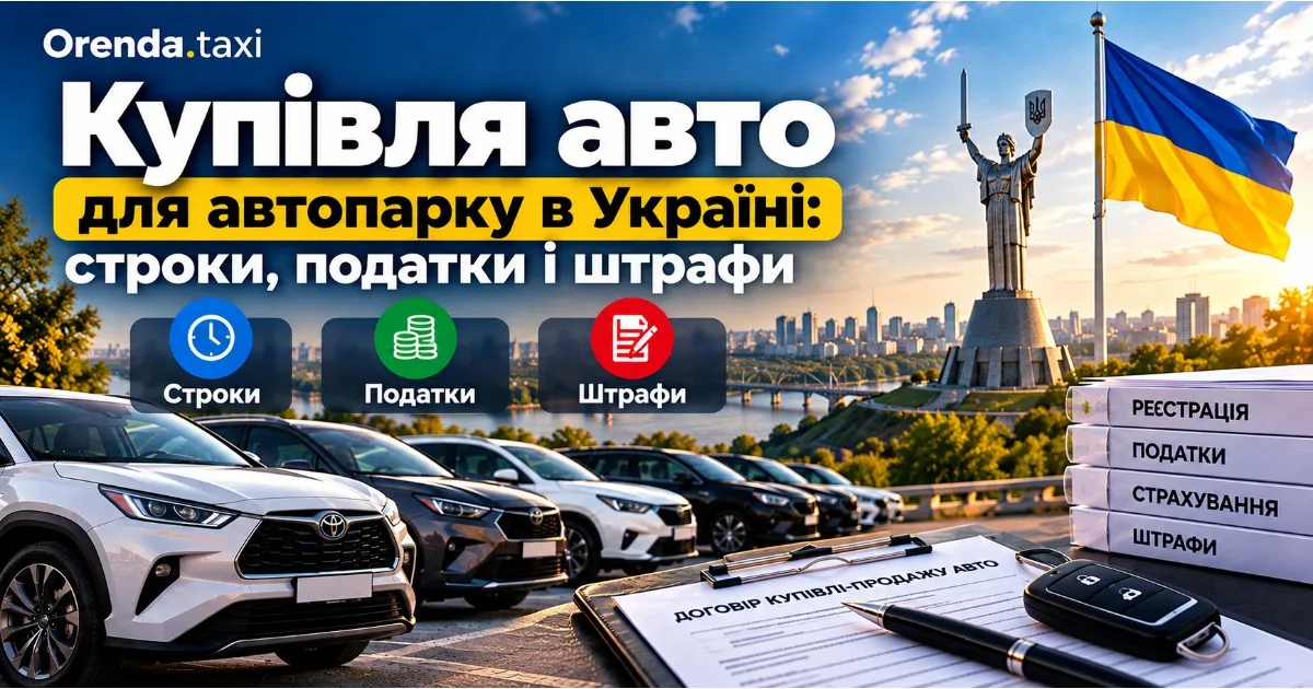 Купівля авто для автопарку в Україні: строки, збори і штрафи