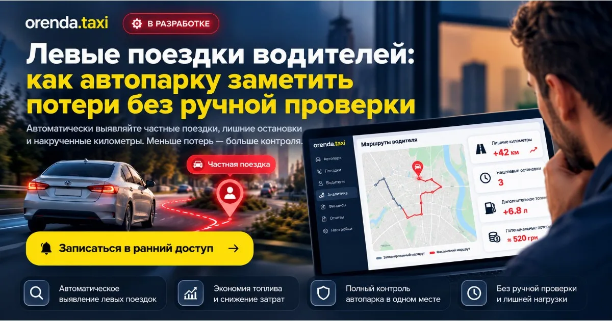 Левые поездки водителей: как автопарку заметить потери без ручной проверки